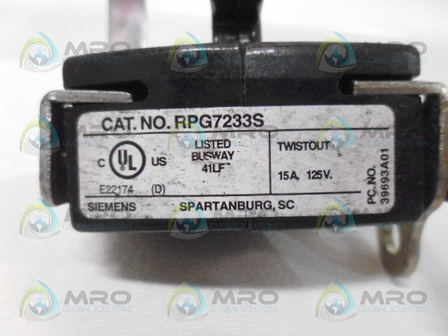 SIEMENS RPG7233S RECEPTACLE TWISTOUT *NEW NO BOX*