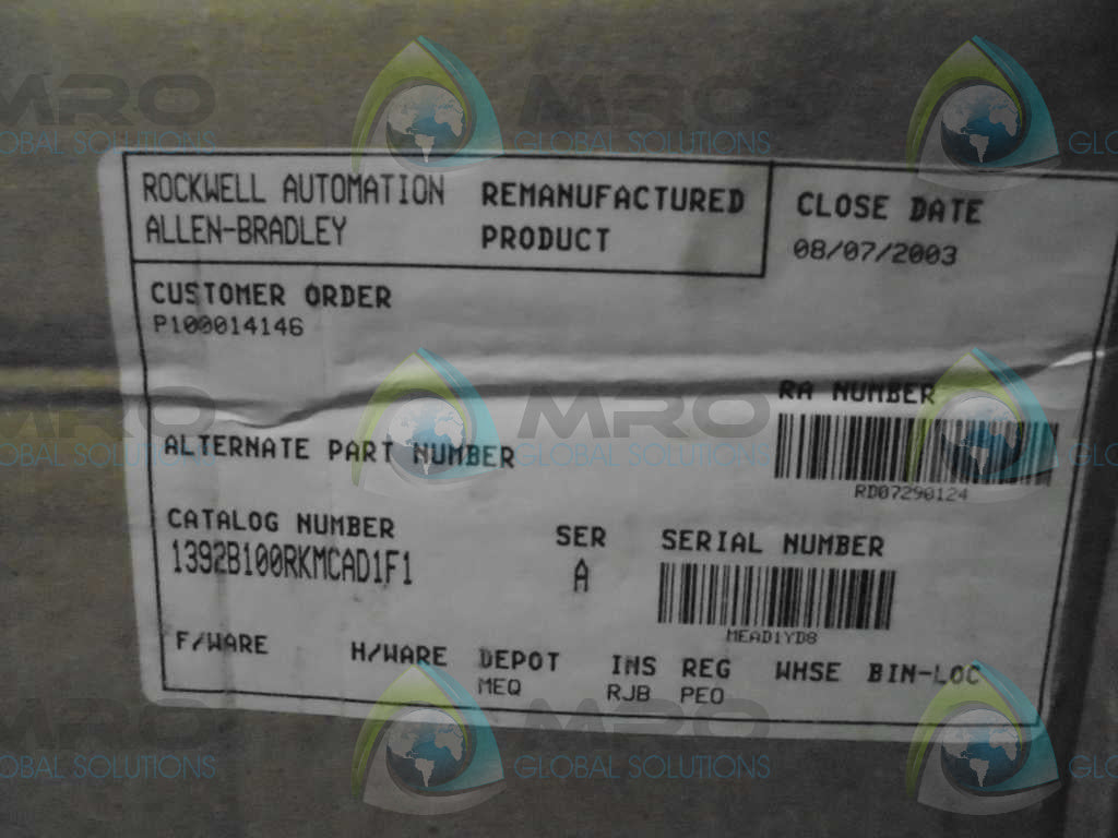 ALLEN BRADLEY 1392B100RKMCAD1F1 *NEW IN BOX*