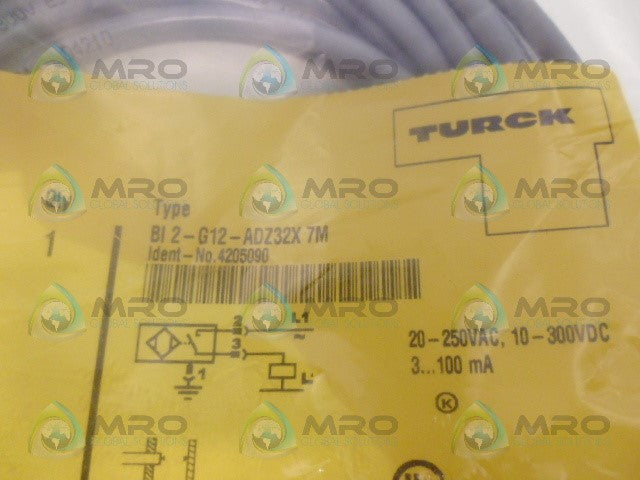 TURCK BI2-G12-ADZ32X7M G-BARREL WITH CABLE *NEW IN FACTORY BAG*
