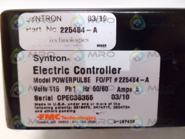 FMC SYNTRON 225484-A POWER PULSE CONTROLLER *NEW NO BOX*