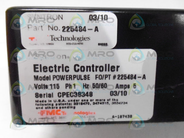 FMC SYNTRON 225484-A POWER PULSE CONTROLLER (AS PICTURED)*NEW NO BOX*