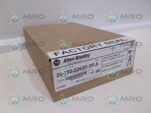ALLEN BRADLEY POWERFLEX 20-750-2262D-2R SER. A F/W 1.008 MODULE *FACTORY SEALED*