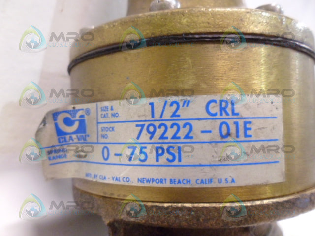 CLA-VAL 79222-01E 1/2" PRESSURE RELIEF VALVE *NEW*