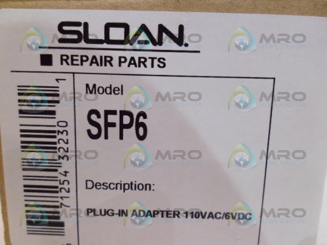 SLOAN SFP6 PLUG IN ADAPTOR POWER SUPPLY *NEW IN BOX*