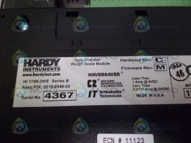 HARDY HI1756-2WS SER B DUAL CHANNEL WEIGH F/R M *NEW NO BOX*