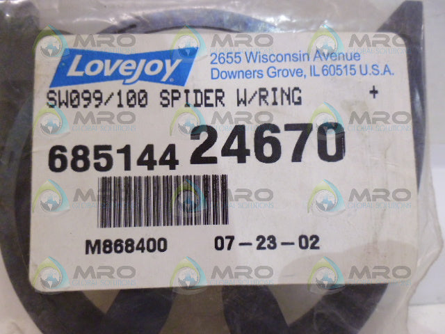 LOVEJOY SW099/100 SPIDER w/ RING *NEW IN FACTORY BAG*