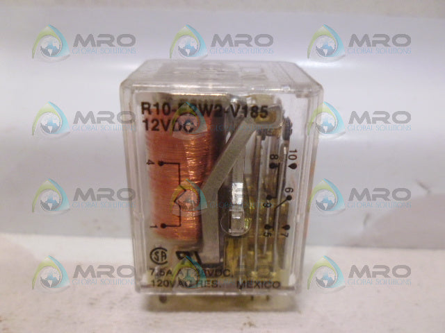 POTTER & BRUMFIELD R10-E2W2-V185 RELAY 12VDC *USED*