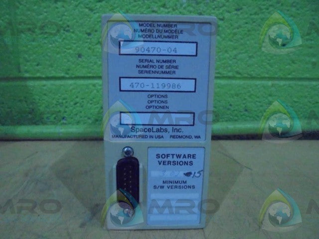 SPACE LABS 90470-04 V3.02.15 MODULE RACK *USED*