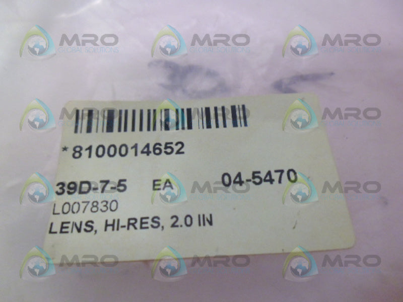INDUSTRIAL MRO PART# L007830 HI-RES LENS *NEW NO BOX*