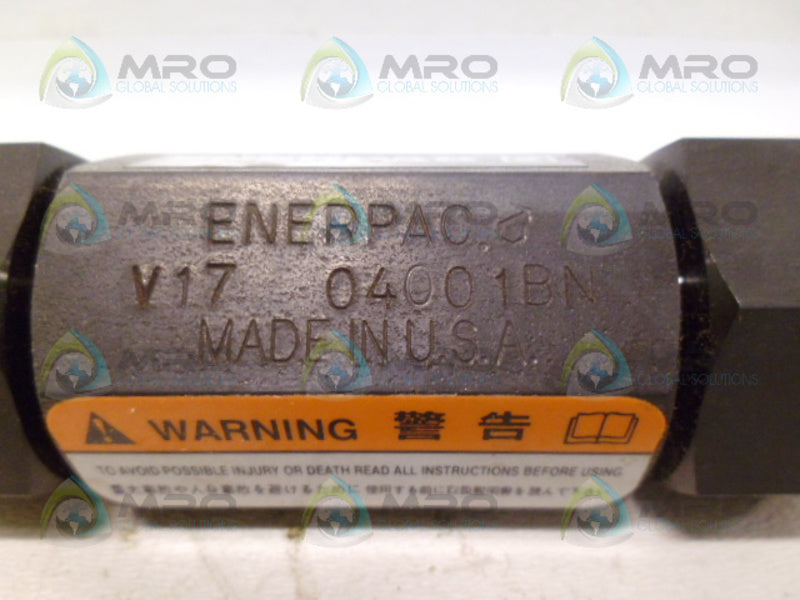 ENERPAC V17 CHECK VALVE *NEW IN BOX*