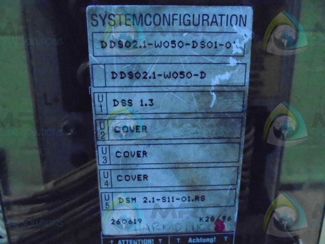 INDRAMAT DDS 02.1-W050-DS01-01 SERVO CONTROLLER*USED*
