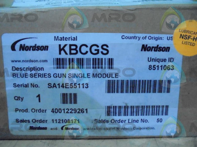 NORDSON 8511063 BLUE SERIES GUN,SINGLE MODULE *NEW IN BOX*