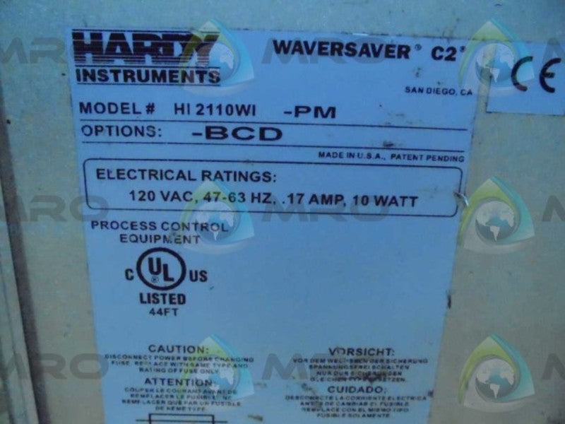HARDY INSTRUMENTS HI2110WI-PM-BCD WAVERSAVER SCALE MODULE *USED*