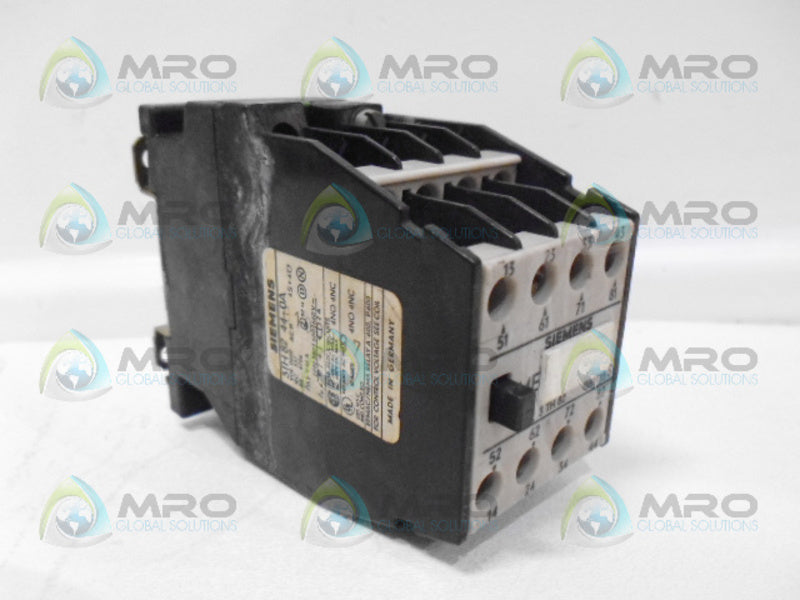 SIEMENS 3TH8244OA CONTACTOR UNMP