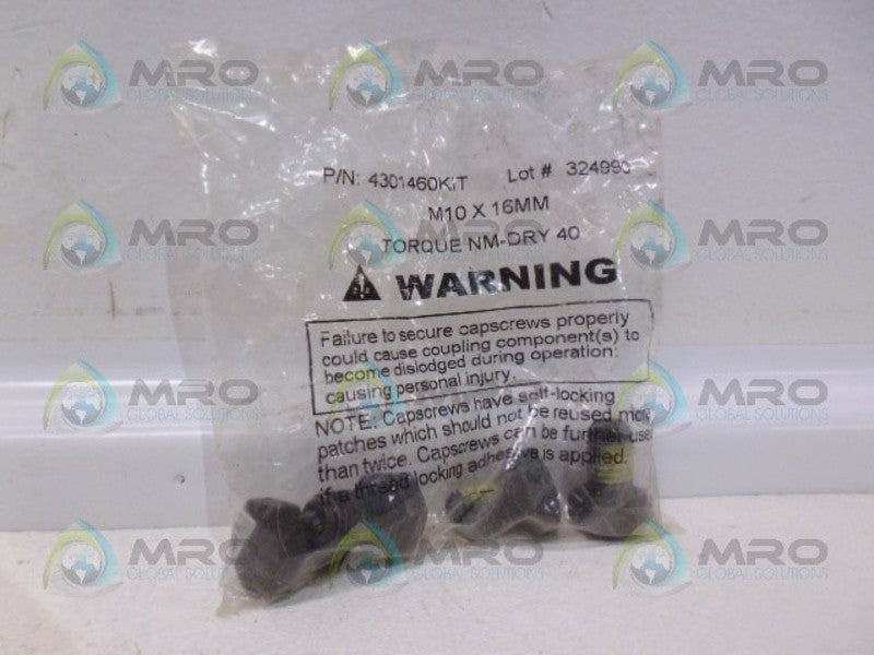 INDUSTRIAL MRO PART# M10X16MM DRIVE BOLT (PK OF 4) *NEW IN FACTORY BAG*