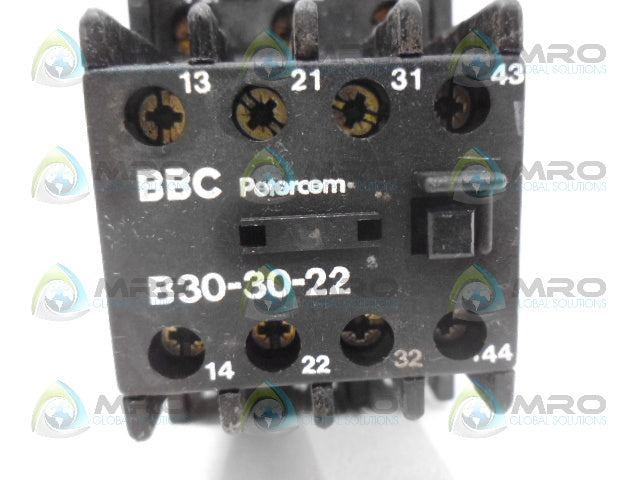 BBC PETERCEM B30-30-22 CONTACTOR *USED*