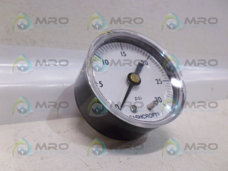 ASHCROFT 20W1005H02B-30# PRESSURE GAUGE 0-30 PSI *NEW IN BOX*