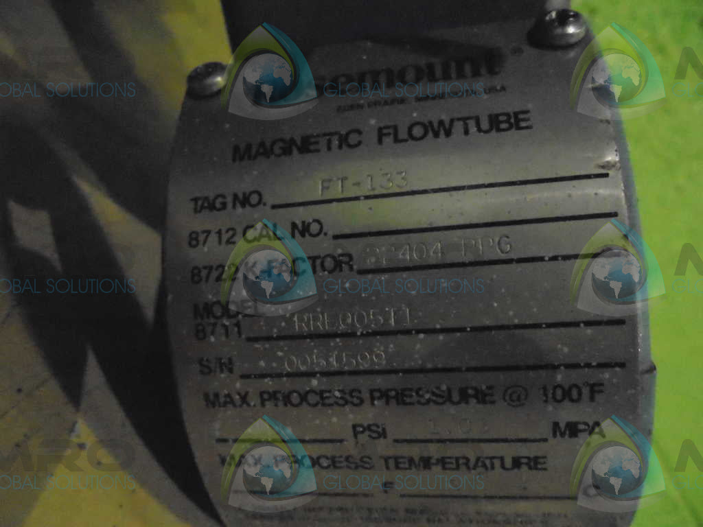 ROSEMOUNT 8722 TA03 MAGNETIC FLOW TRANSMITTER w/ ROSEMOUNT 8711 RRE005T1 *USED*
