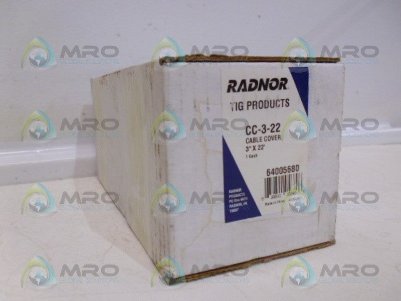 RADNOR CC-3-22 CABLE COVER 3"X22' *NEW IN BOX*