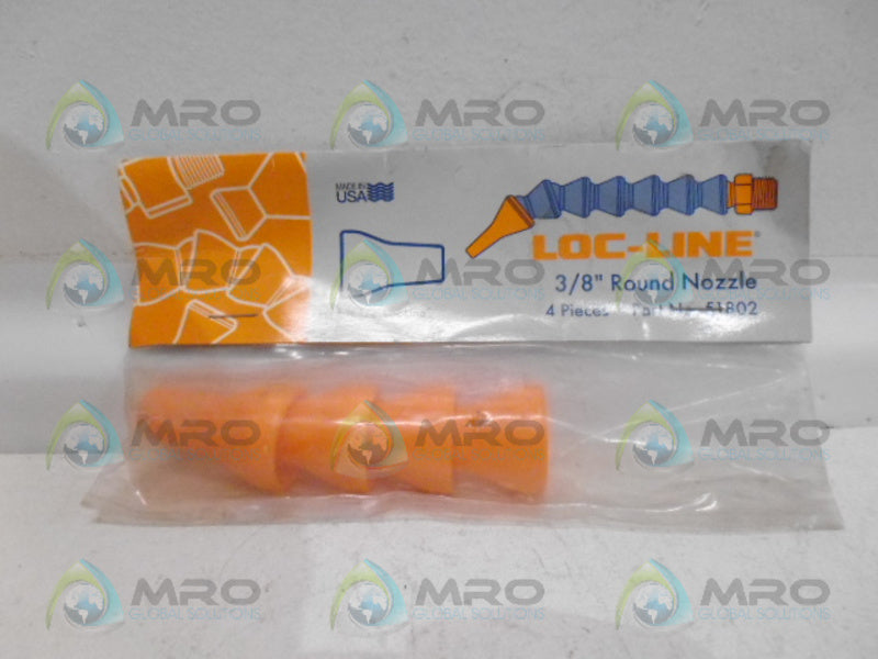 LOC-LINE 51802 ROUND NOZZLE 3/8" (PK OF 4) *NEW IN FACTORY BAG*