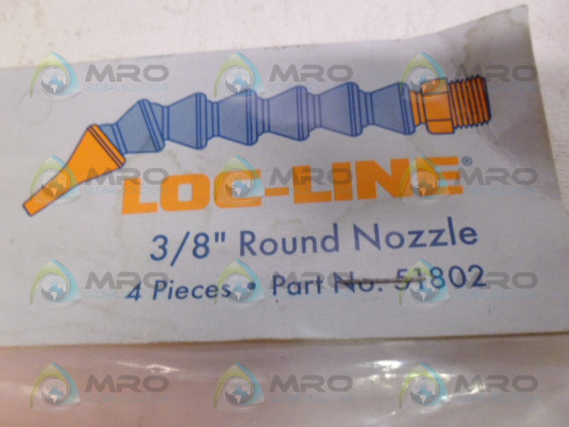 LOC-LINE 51802 ROUND NOZZLE 3/8" (PK OF 4) *NEW IN FACTORY BAG*