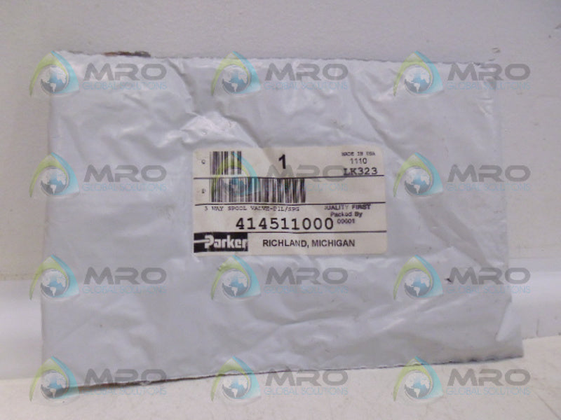 PARKER 414511000 3-WAY SPOOL VALVE *FACTORY SEALED*