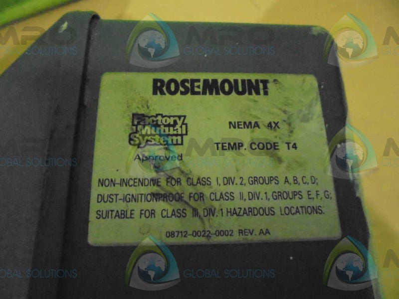 ROSEMOUNT 8712CR12N0M4T1 MAGNETIC FLOW TRANSMITTER *USED*
