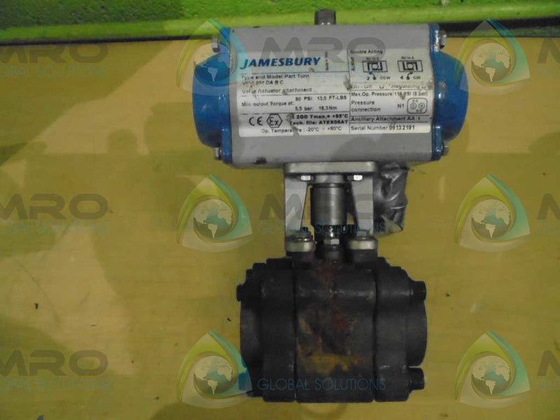 JAMESBURY VRVL051 DA B C  VALVE ACTUATOR w/ NUMATICS 082SA43AK000030 *USED*