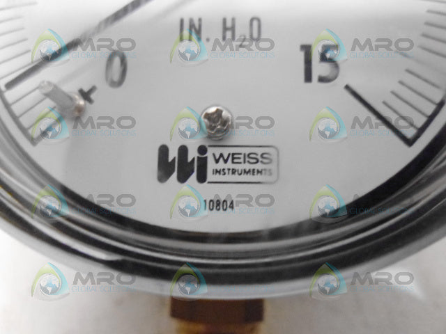 WEISS 10804 PRESSURE GAUGE 0-30 *NEW NO BOX*