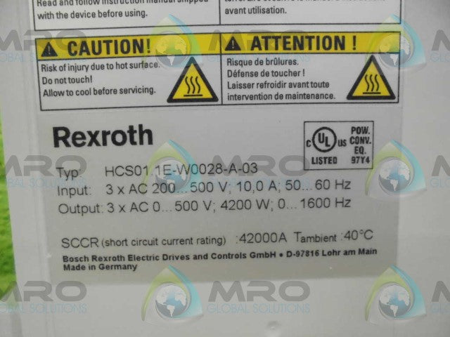 REXROTH HCS01.1E-W0028-A-03-B-ET-EC-NN-NN-LF-FW *NEW IN BOX*