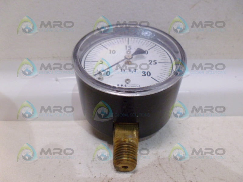 WEISS 10809 PRESSURE GAUGE 0-30 *NEW NO BOX*