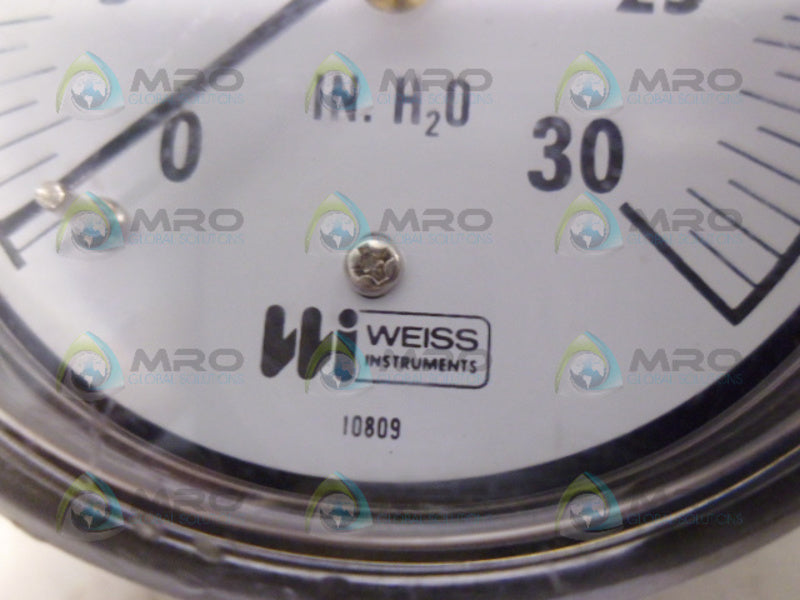 WEISS 10809 PRESSURE GAUGE 0-30 *NEW NO BOX*