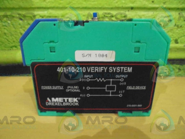 AMETEK 401-0010-210 VERIFY SWITCH MODULE *NEW NO BOX*