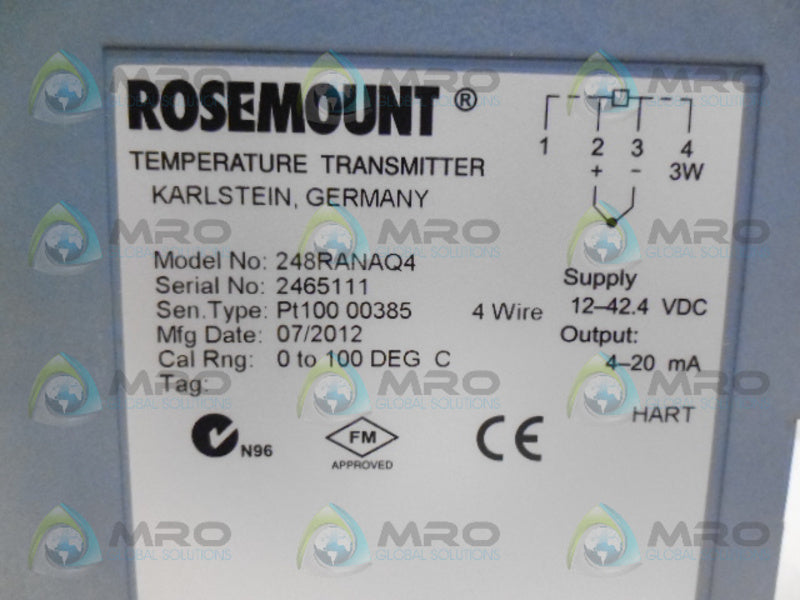 ROSEMOUNT 248RANAQ4 TEMPERATURE TRANSMITTER *NEW IN BOX*