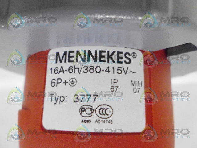 MENNEKES 3777 PLUG *NEW NO BOX*