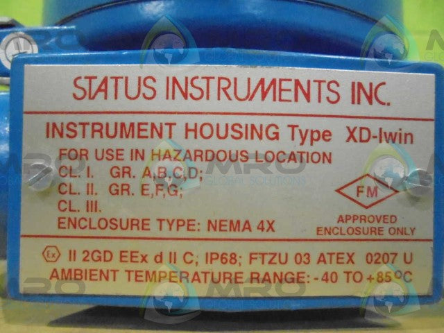 STATUS INTRUMENTS XD-IWIN ENCLOSURE TYPE NEMA 4X 13"ROD *NEW NO BOX*