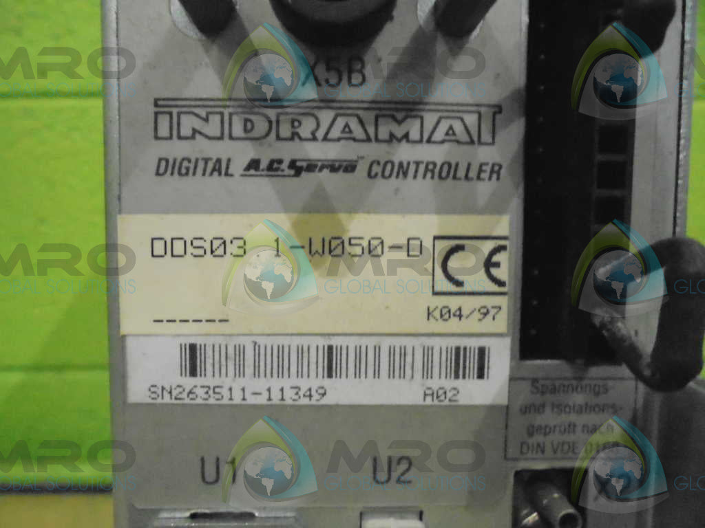 INDRAMAT DDS 3.1-W050-D SERVO CONTROLLER NO COVER *USED*