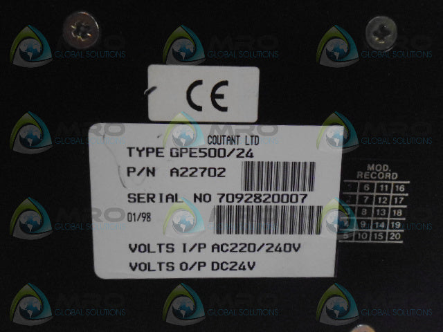 COUTANT LAMBDA GPE500/24 POWER SUPPLY *NEW NO BOX*