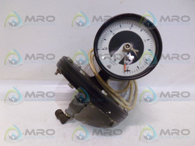 WIKA 422.12.100 PRESSURE GAUGE w/ ALARM *USED*