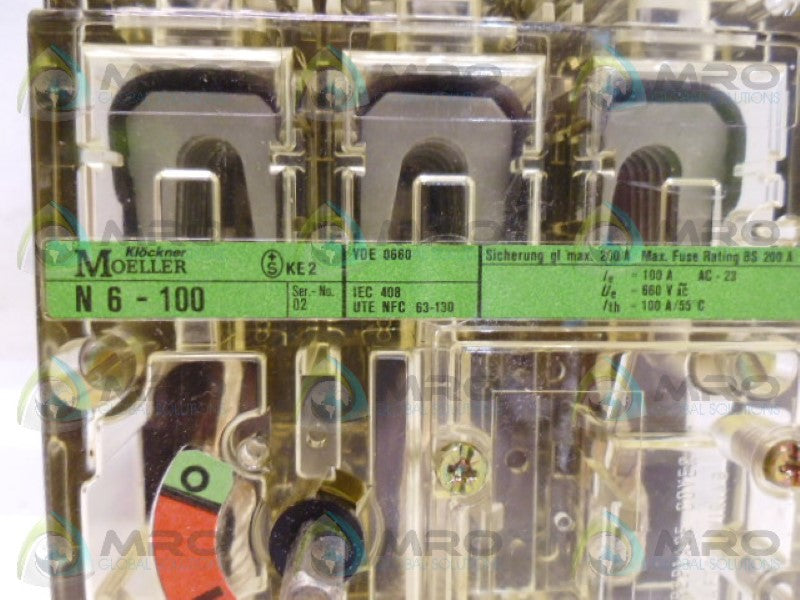 KLOCKNER MOELLER N6-100 CIRCUIT INTERUPTOR *NEW NO BOX*