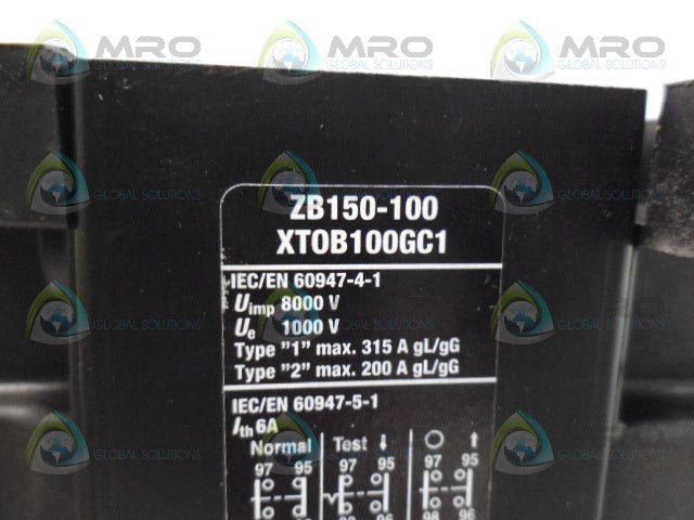 MOELLER ZB150-100 OVERLOAD RELAY *NEW NO BOX*