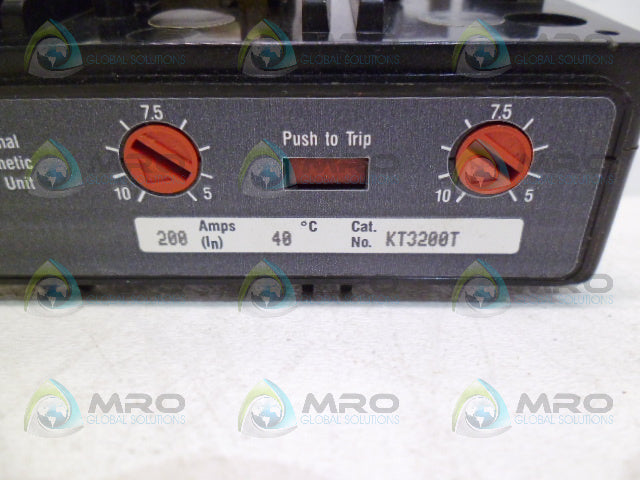 CUTLER HAMMER KT3200T CIRCUIT BREAKER TRIP 200A *NEW NO BOX*