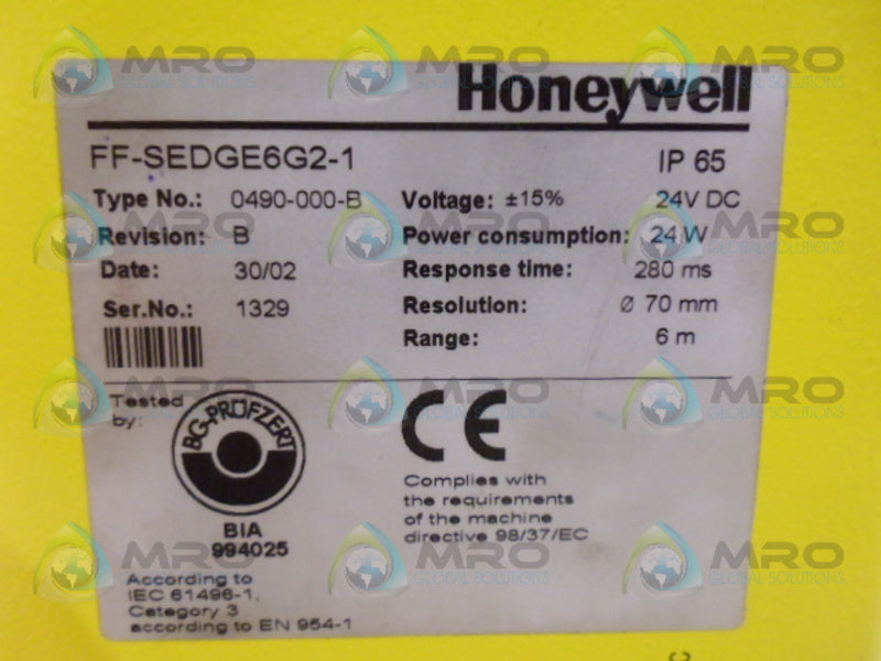 HONEYWELL FF-SEDGE6G2-1 NSNP