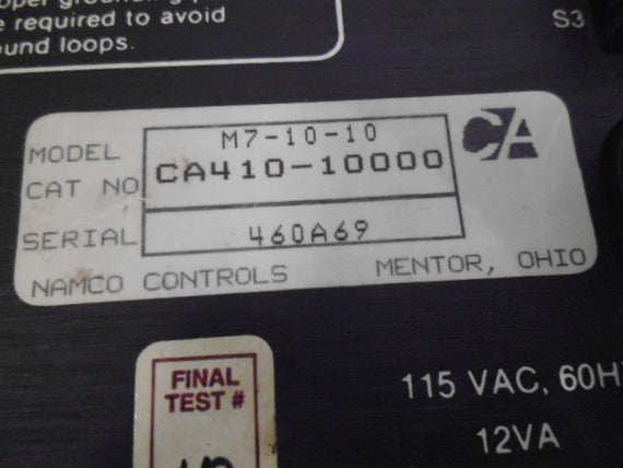 NAMCO CA410-10000 PROGRAMMABLE SWITCH M7-10-10 *USED*
