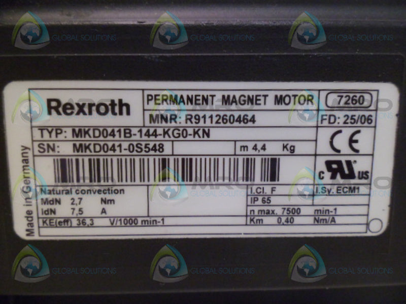 REXROTH INDRAMAT MKD041B-144-KG0-KN SERVO MOTOR * NEW IN BOX *