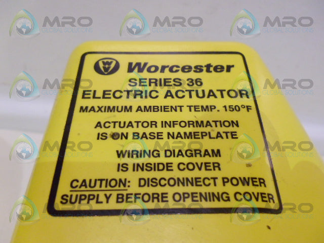 WORCESTOR 2036R0 SERIES 36 ELECTRIC ACTUATOR *NEW NO BOX*