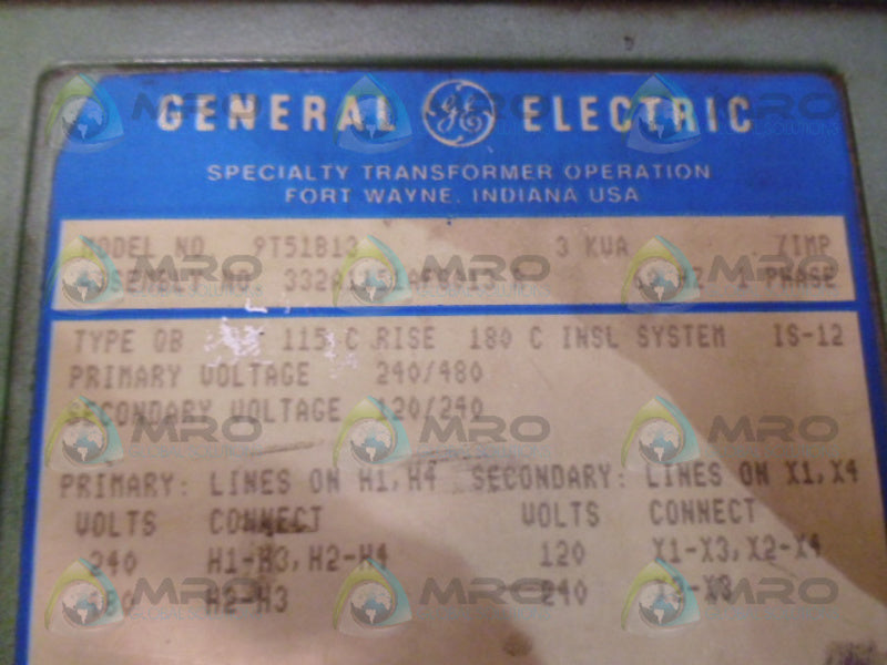 GENERAL ELECTRIC 9T51B13 TRANSFORMER *USED*
