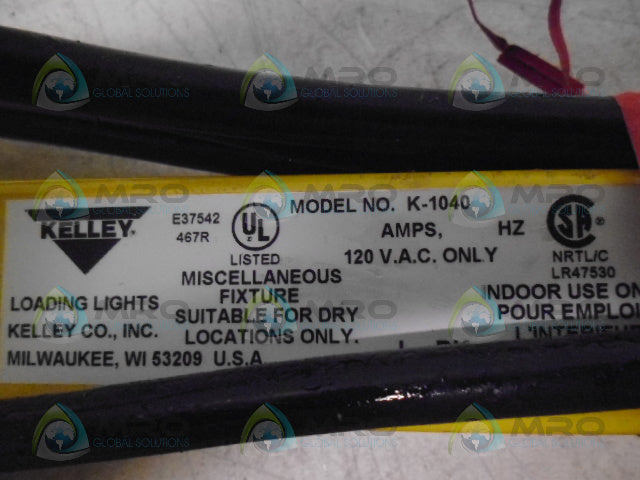 KELLEY K-1040 DOCK LOADING LIGHTS  (AS PICTURED) *USED*
