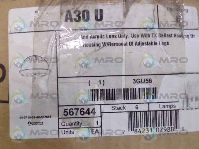 LITHONIA LIGHTING A30U REFLECTOR HID ENCLOSED *NEW IN BOX*