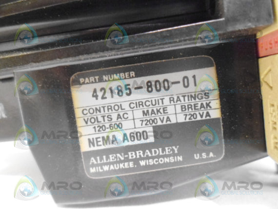 ALLEN BRADLEY 42185-800-01 (AS PICTURED) * USED *